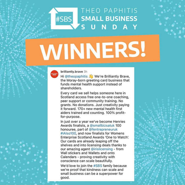 Why, thank you, Theo Paphitis: a Sunday win for a small business with big heart