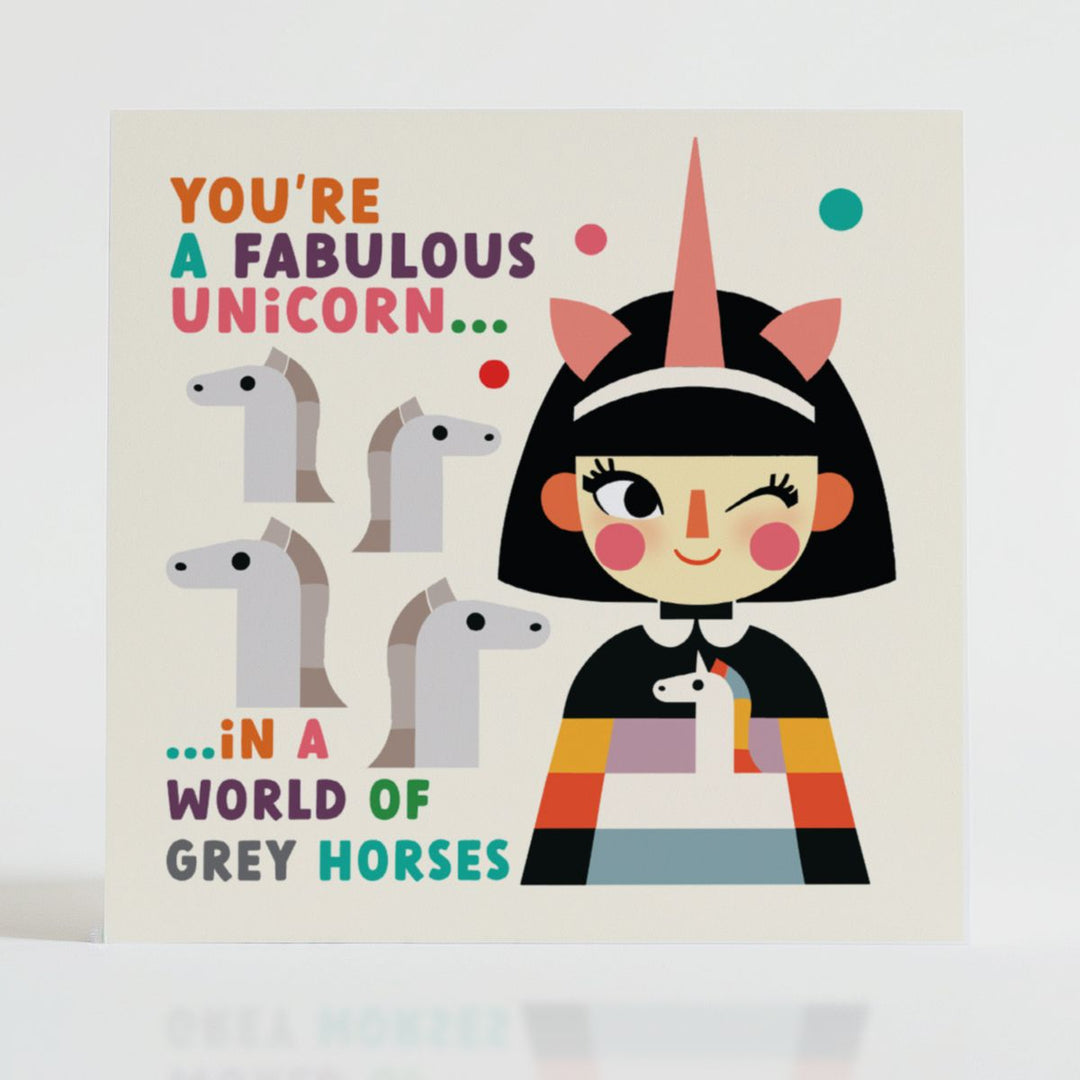Fabulous Unicorn - Celebration card featuring a magical design that embraces uniqueness.
