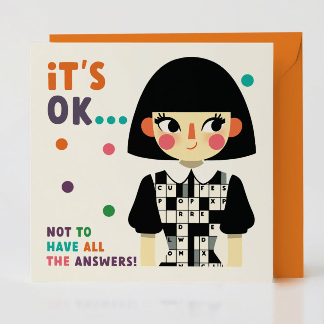 Answers - Uplifting card with matching envelope for thoughtful moments of care.