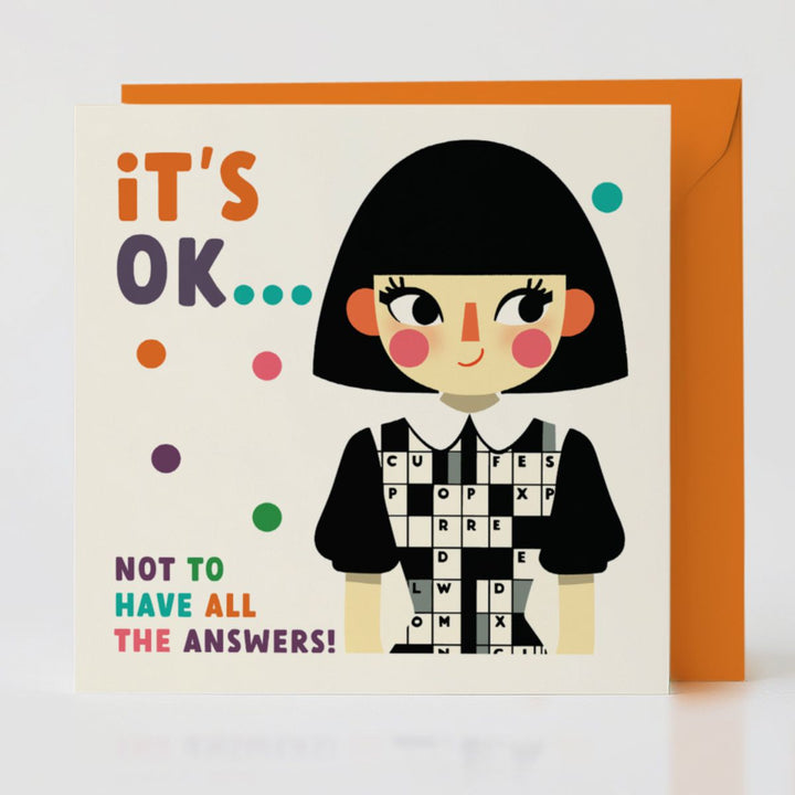 Answers - Uplifting card with matching envelope for thoughtful moments of care.