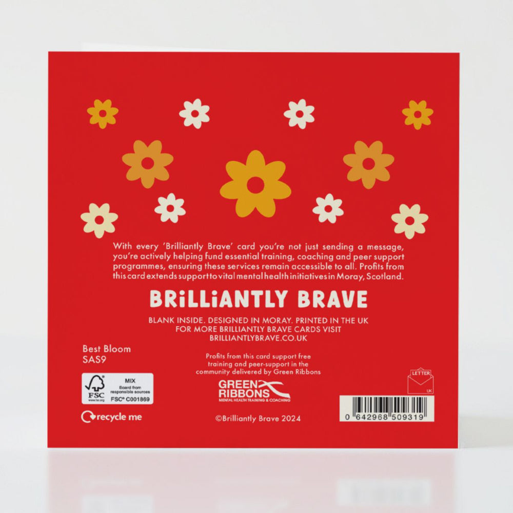 Best Bloom - Back of the card with nurturing message and subtle floral details.