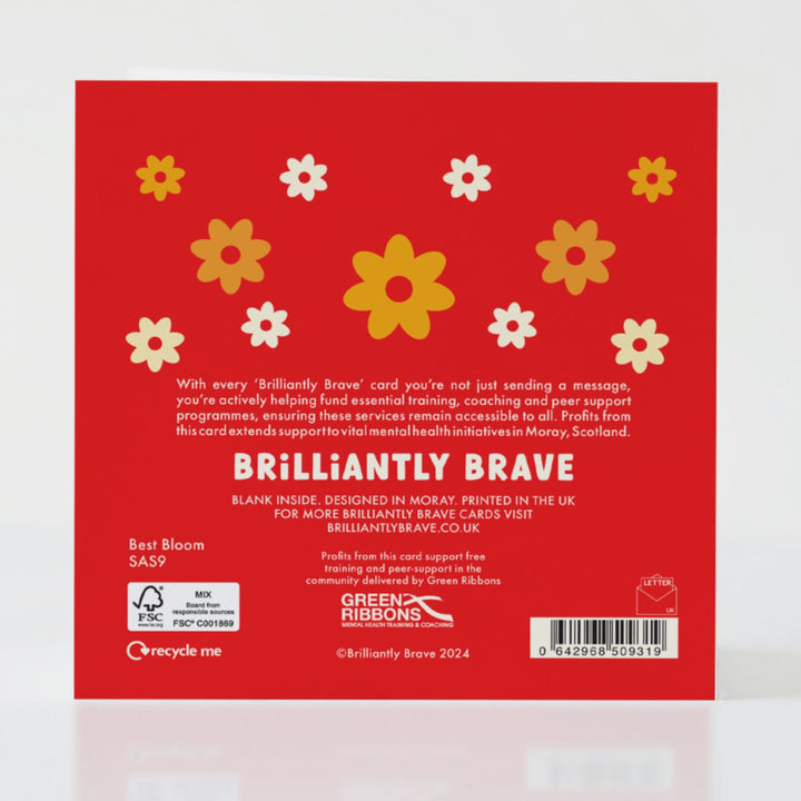 Best Bloom - Back of the card with nurturing message and subtle floral details.