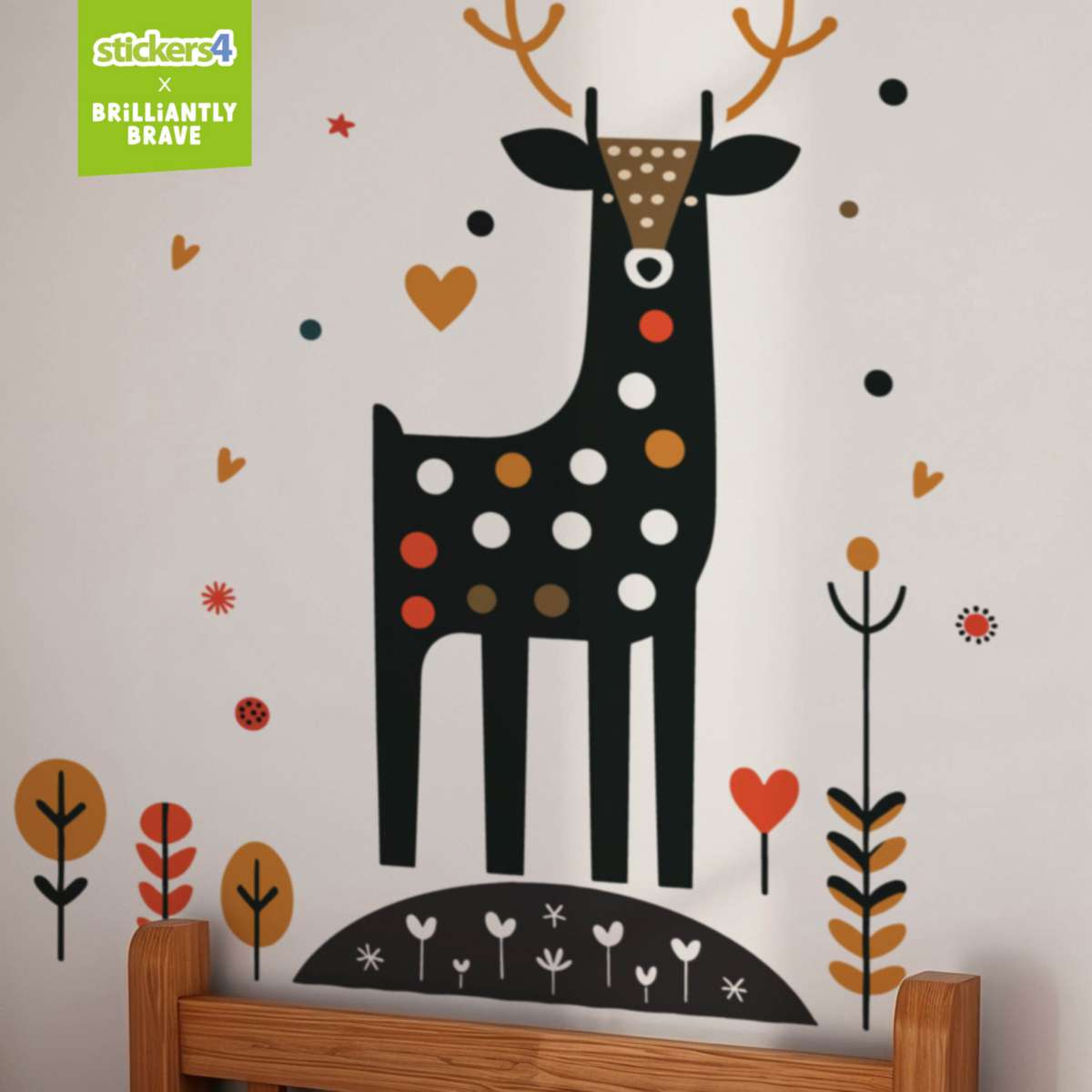 Stag Wall Sticker | Brilliantly Brave x Stickers4