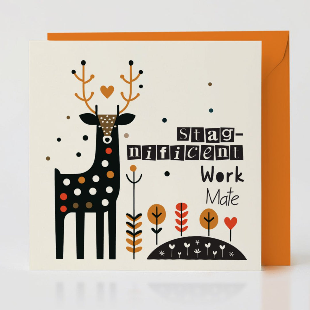 Stag-nificent - Achievement-focused card with matching envelope to celebrate success.