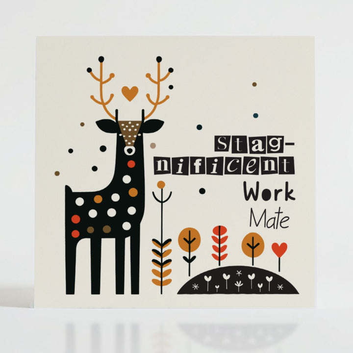 Stag-nificent - Achievement card featuring a distinguished stag with a classy message of recognition.