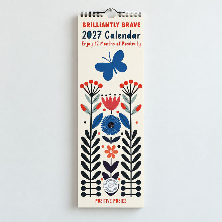 Positive Posies Slim Calendar 2027