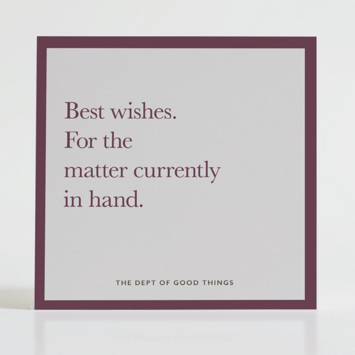 Matter In Hand