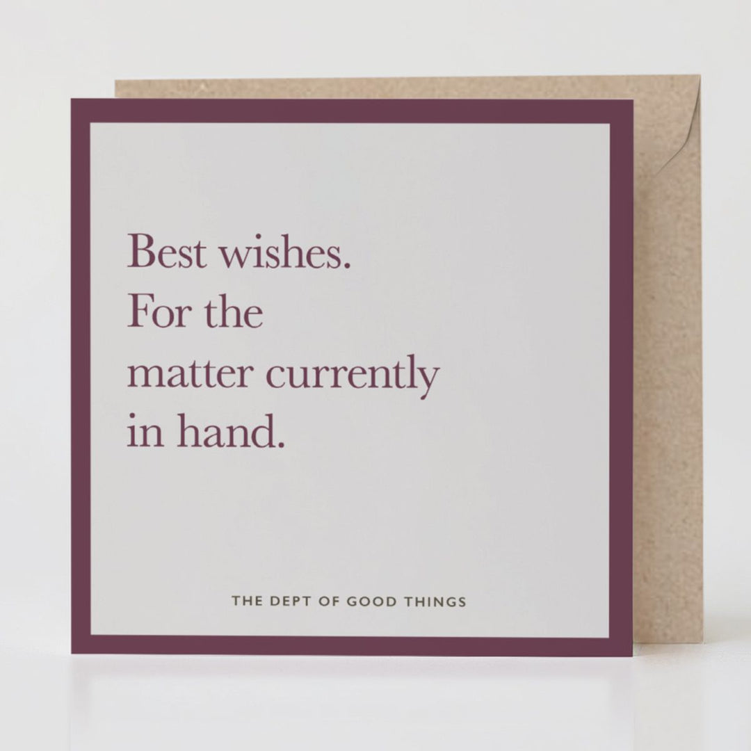 Matter In Hand