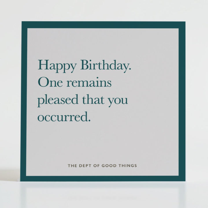 Pleased You Occurred