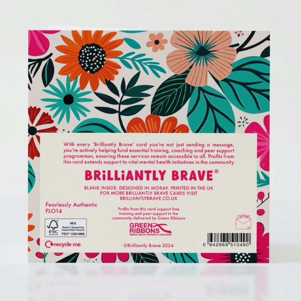 Fearlessly Authentic - Back of the card showcasing additional thoughtful design details.