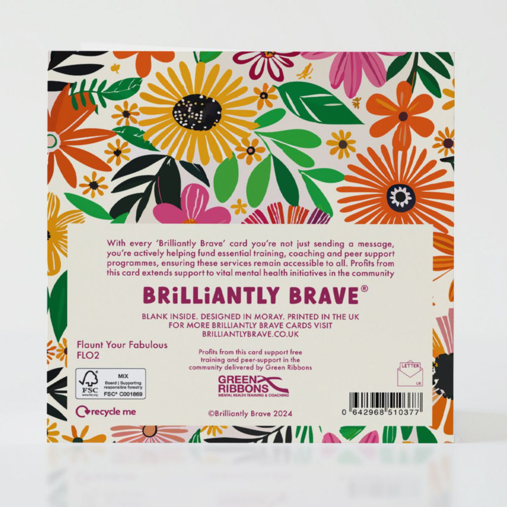 Flaunt Your Fabulous - Back of the card showcasing additional thoughtful design details.
