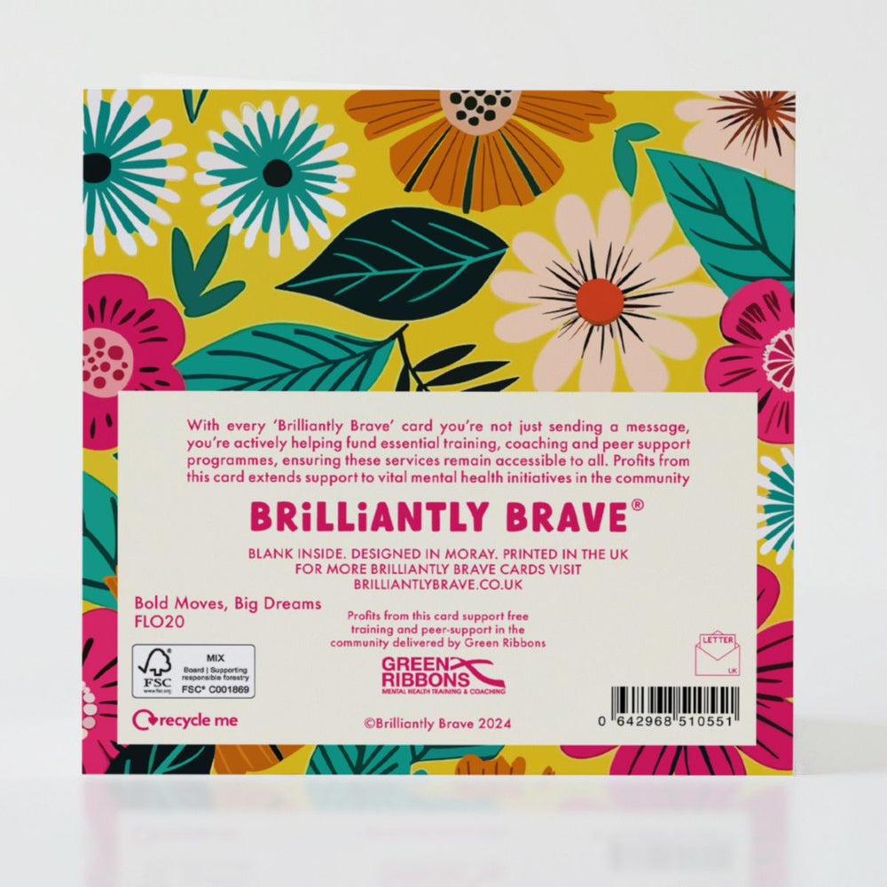Bold Moves, Big Dreams - Back of the card showcasing additional thoughtful design details.