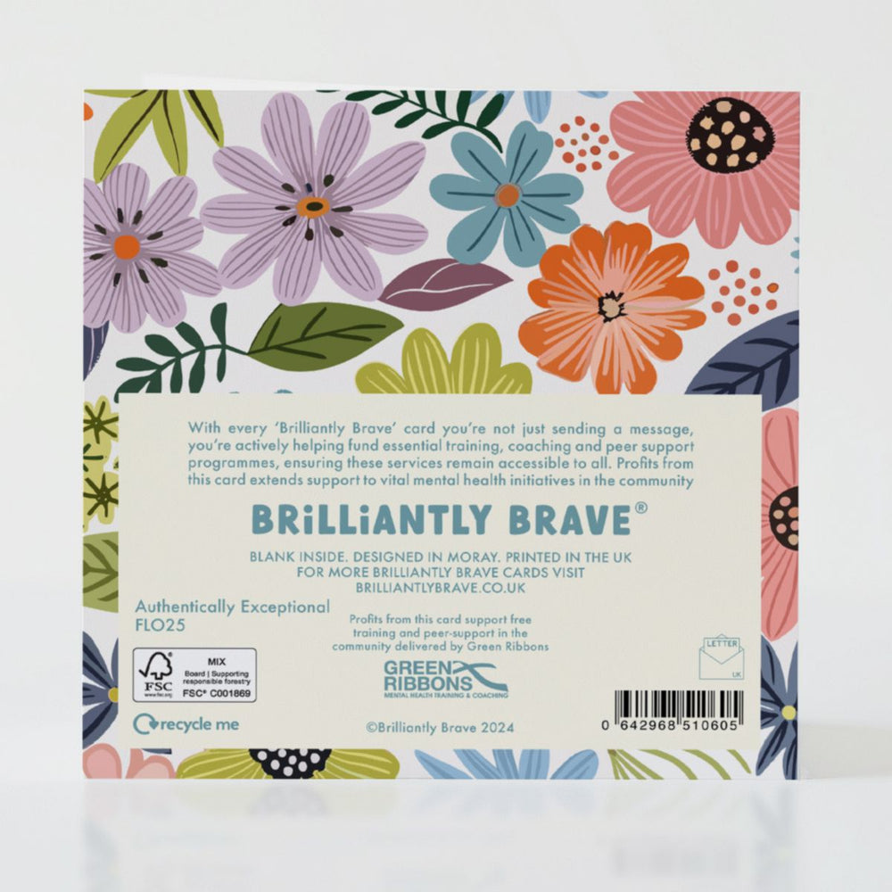 Authentically Exceptional - Back of the card showcasing additional thoughtful design details.
