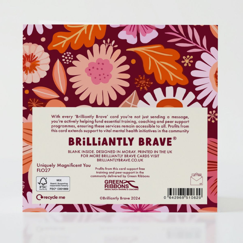Uniquely Magnificent You - Back of the card showcasing additional thoughtful design details.