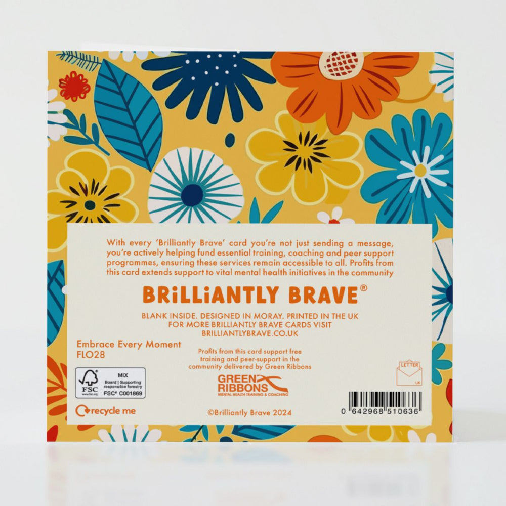 Embrace Every Moment - Back of the card showcasing additional thoughtful design details.