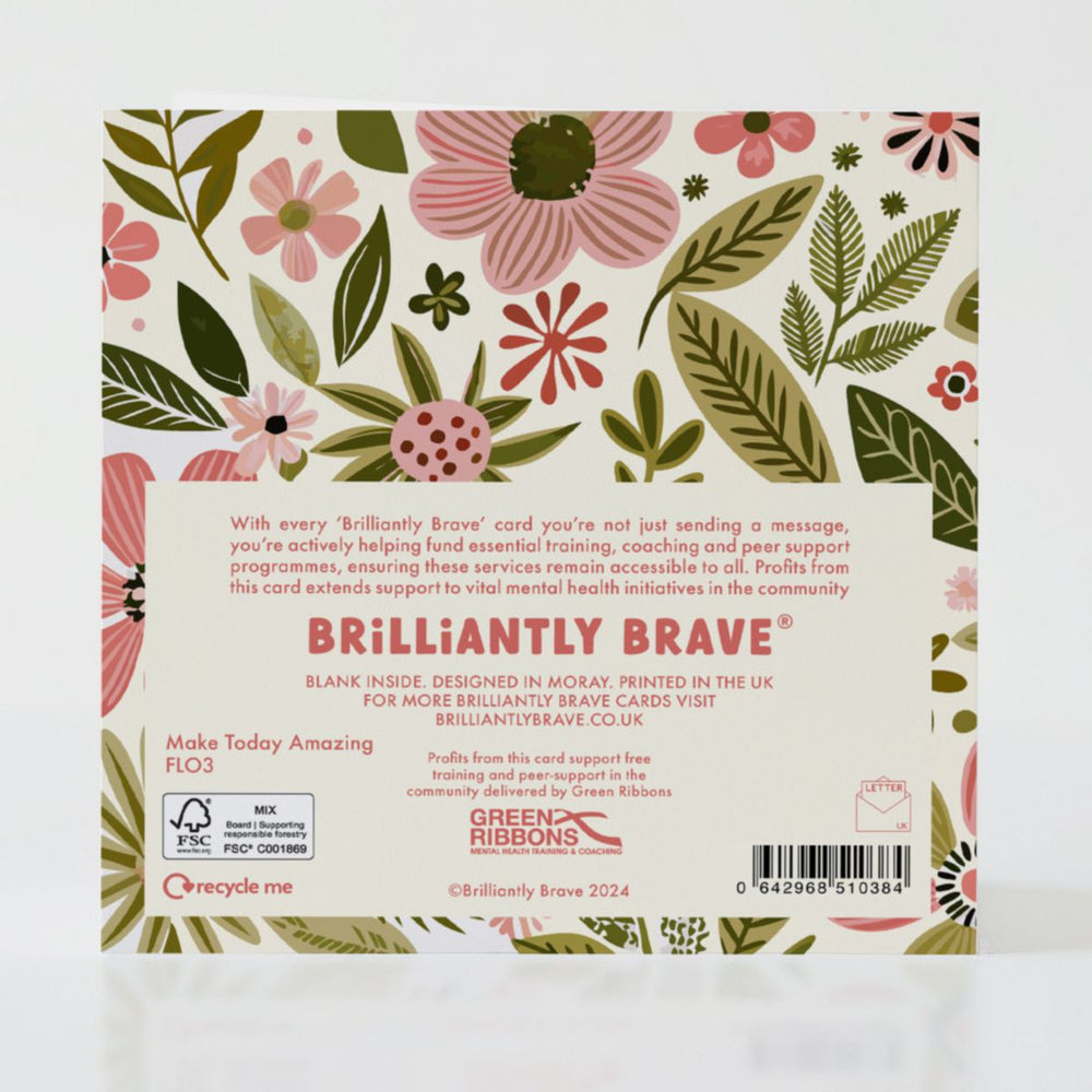 Make Today Amazing - Back of the card showcasing additional thoughtful design details.