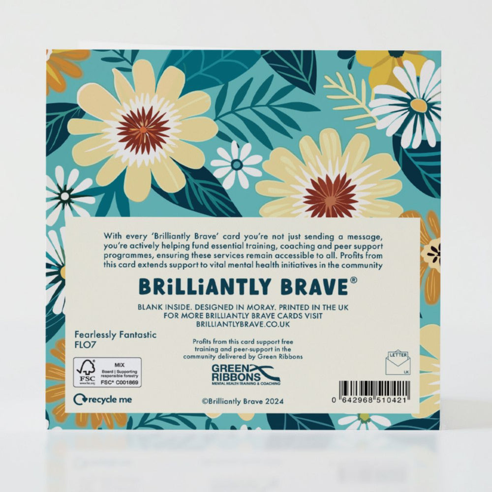Fearlessly Fantastic - Back of the card showcasing additional thoughtful design details.