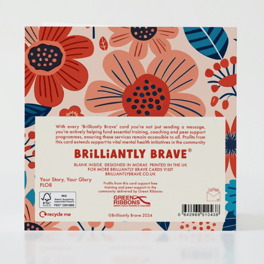 Your Story, Your Glory - Back of the card showcasing additional thoughtful design details.