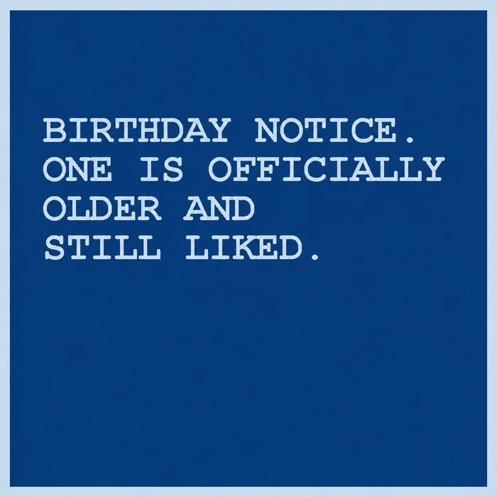 Birthday notice.