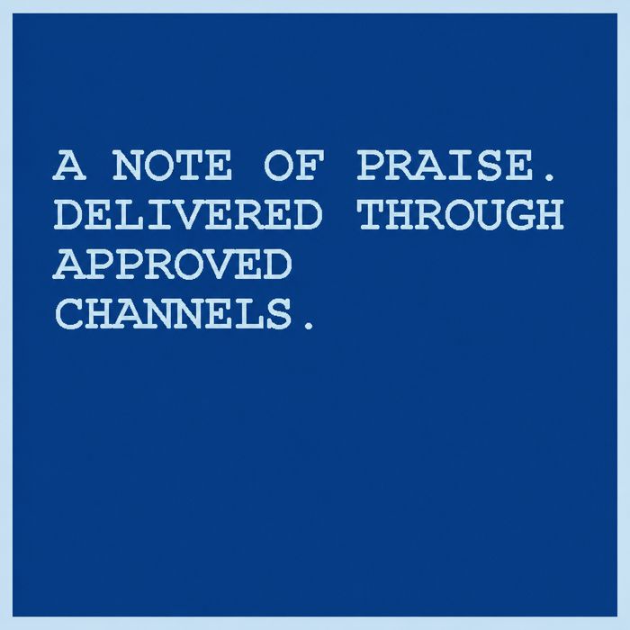 A note of praise.