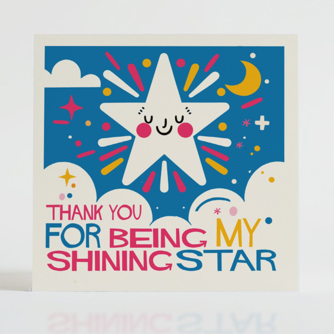 Shining Star - Uplifting card with a charming design highlighting the magical support that lights up life's path.