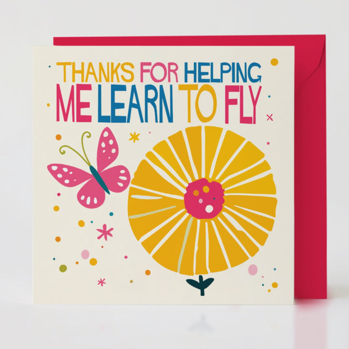 Learn to Fly - Inspirational card with matching envelope for a gesture that inspires growth and gratitude.