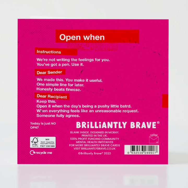 Open When Today Is Just NO