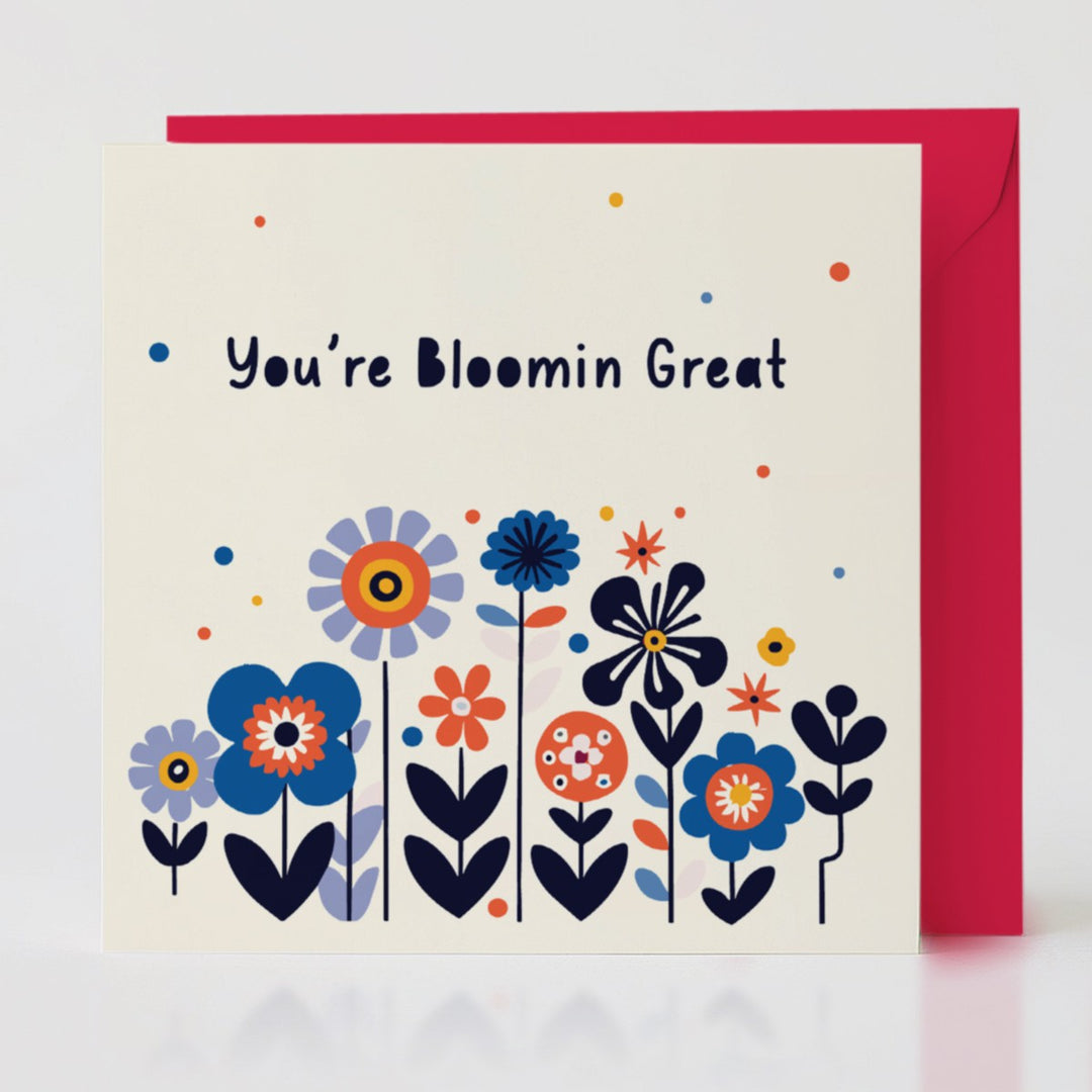 Bloomin Great - Achievement-themed card with matching envelope to celebrate someone's big moment.