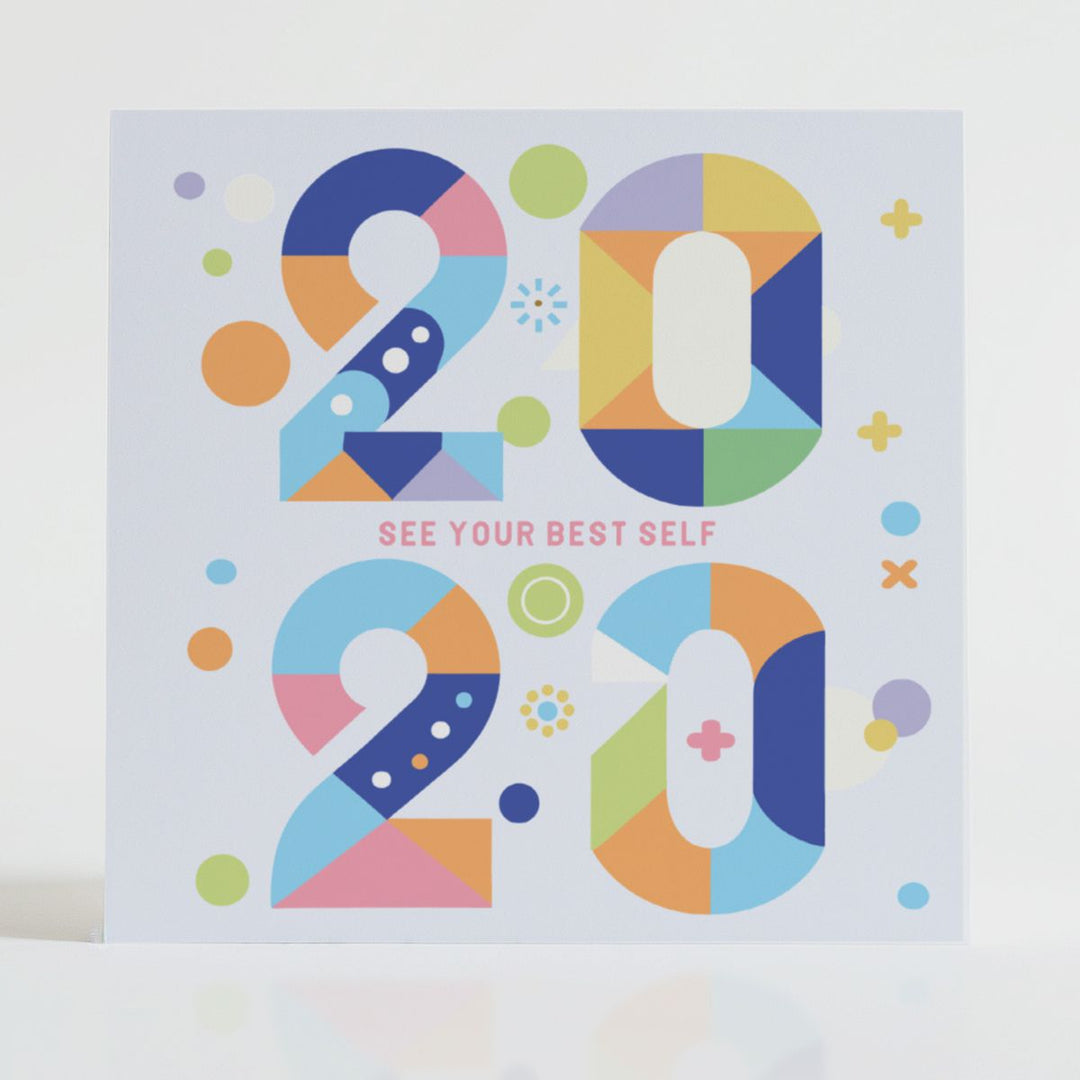 20/20 - Supportive card celebrating clarity and self-appreciation with a minimal and inspiring design.