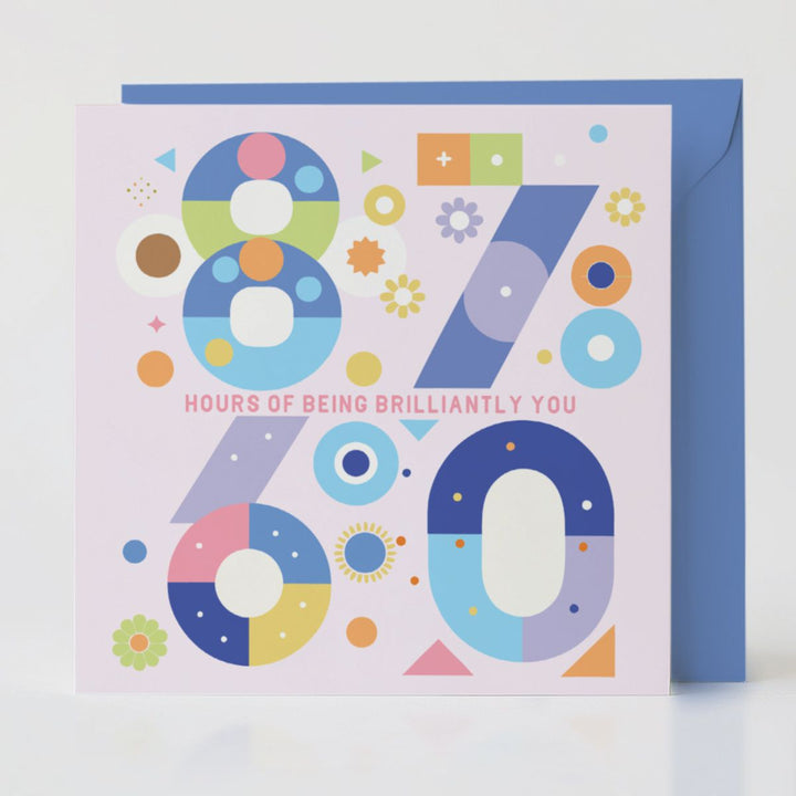 8760 Hours - Mindful card with a matching envelope for meaningful connections.