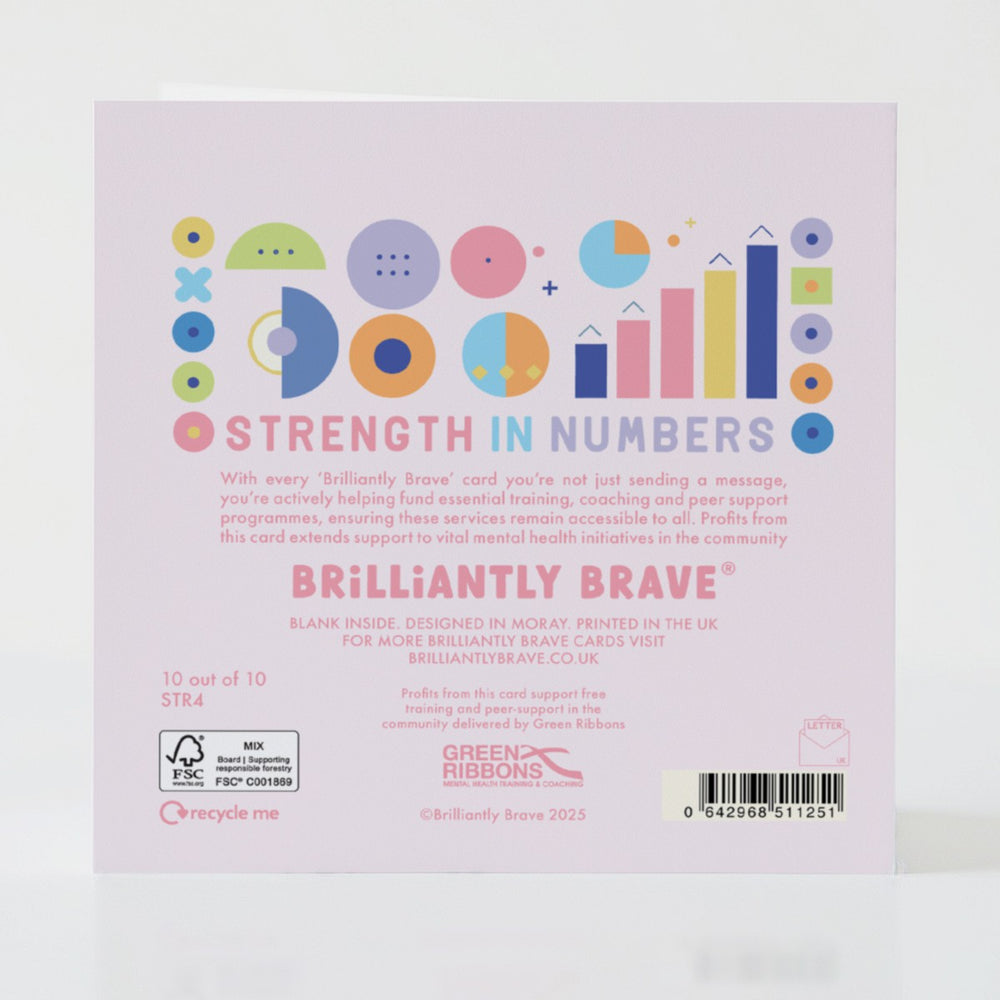 10 out of 10 - Back of the card featuring thoughtful details and a celebratory message.