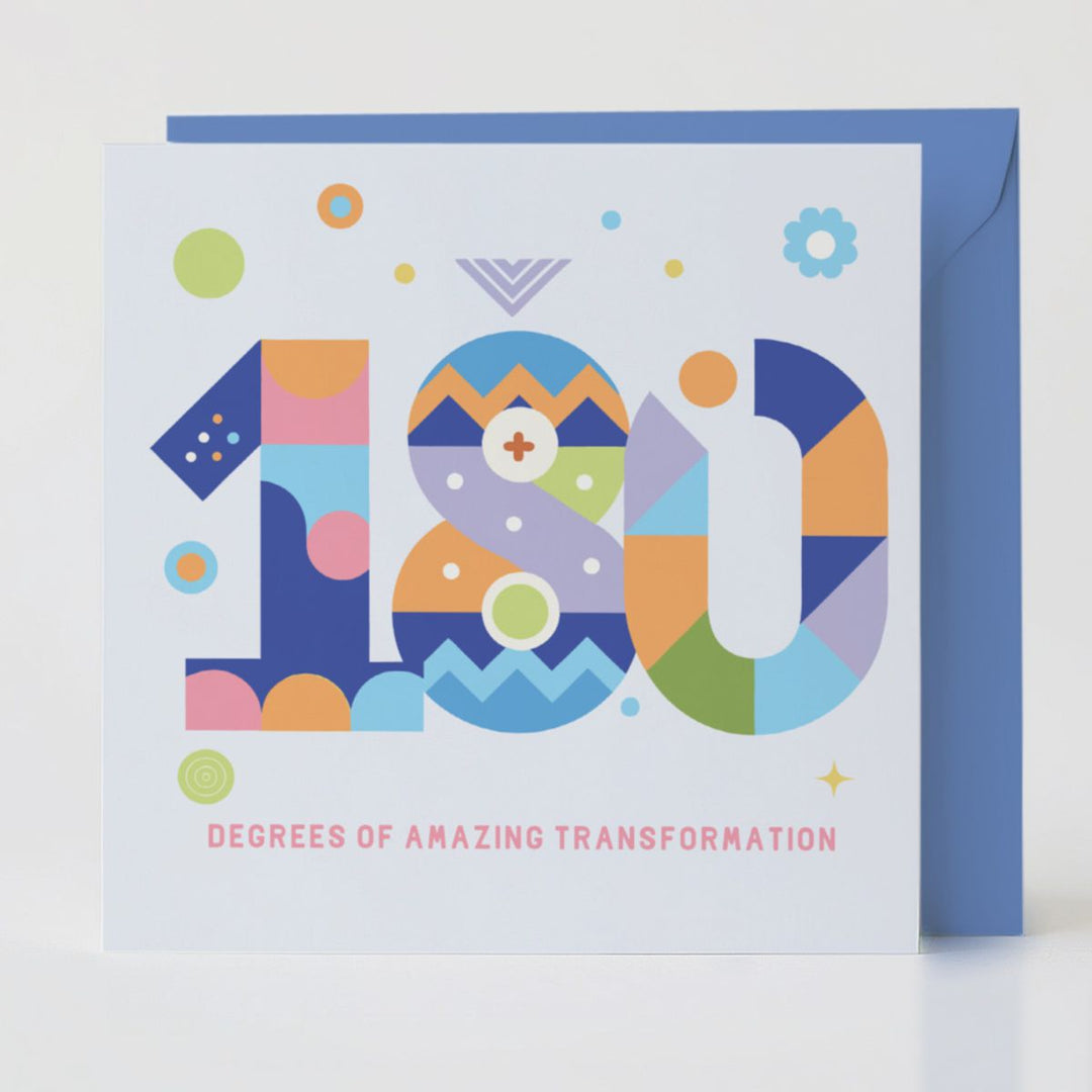180 Degrees - Transformation card with a matching envelope to inspire positive change.