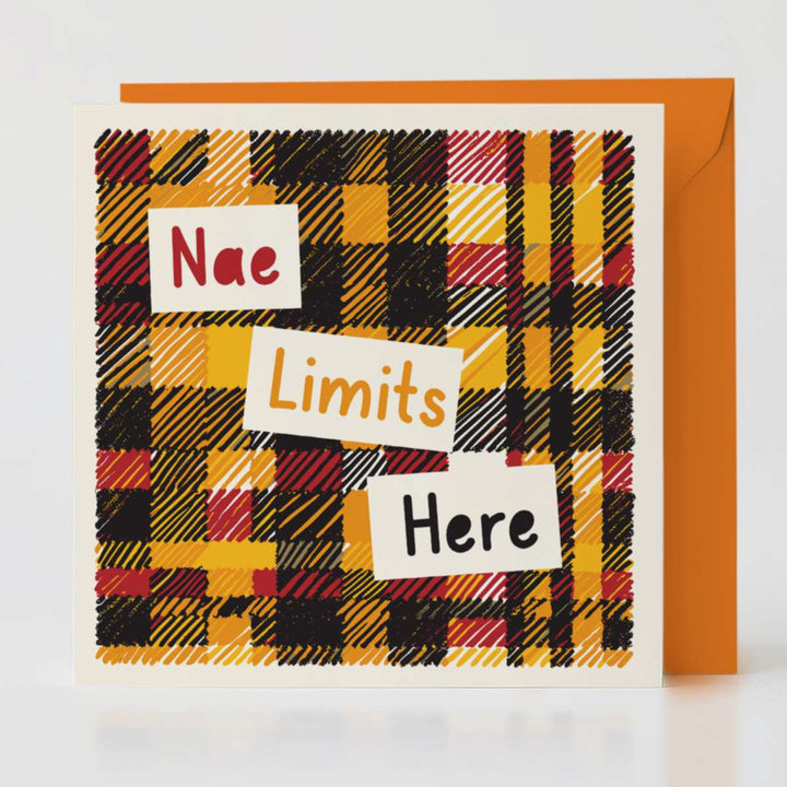 Nae Limits Here - Encouragement card with matching envelope to inspire confidence and support