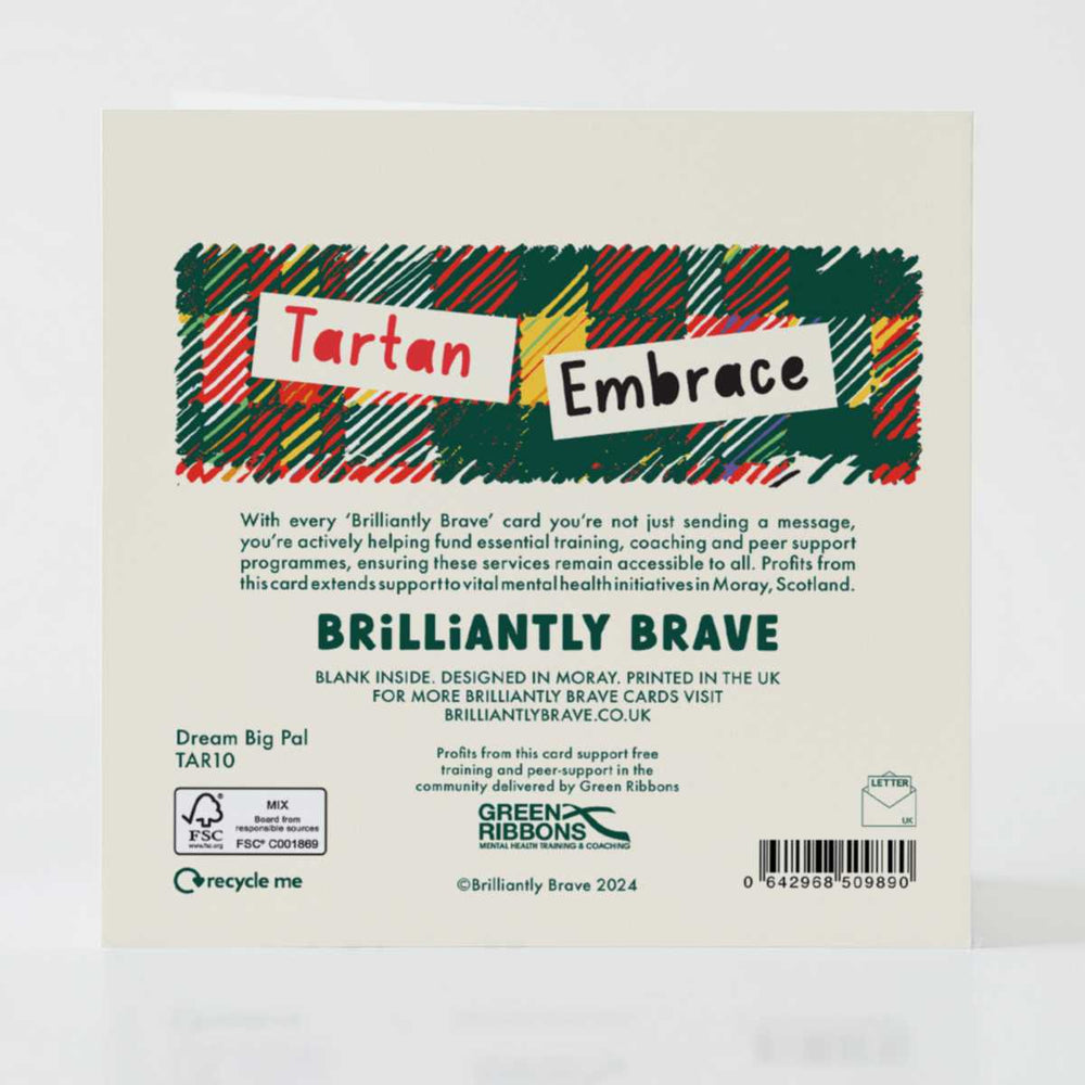 Dream Big Pal - Back of the card with impactful design and uplifting text.