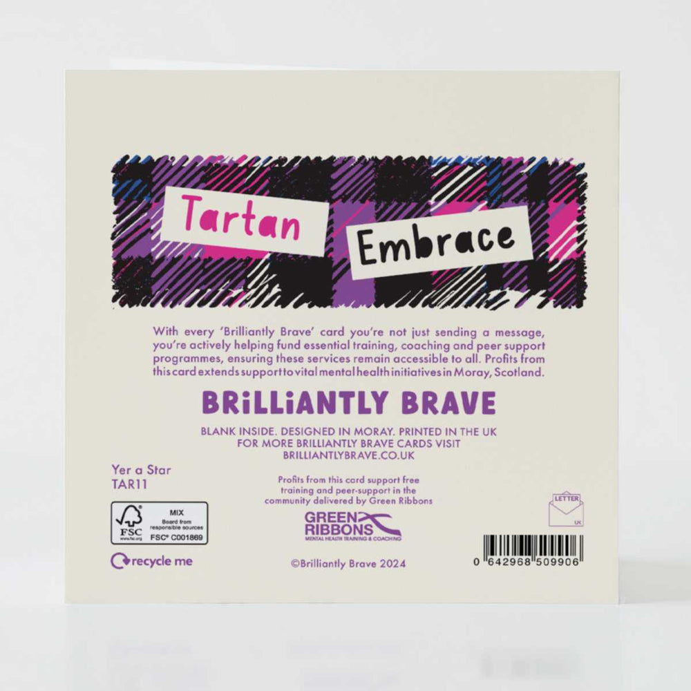 Yer a Star - Back of the card with elegant design and thoughtful Scottish charm.