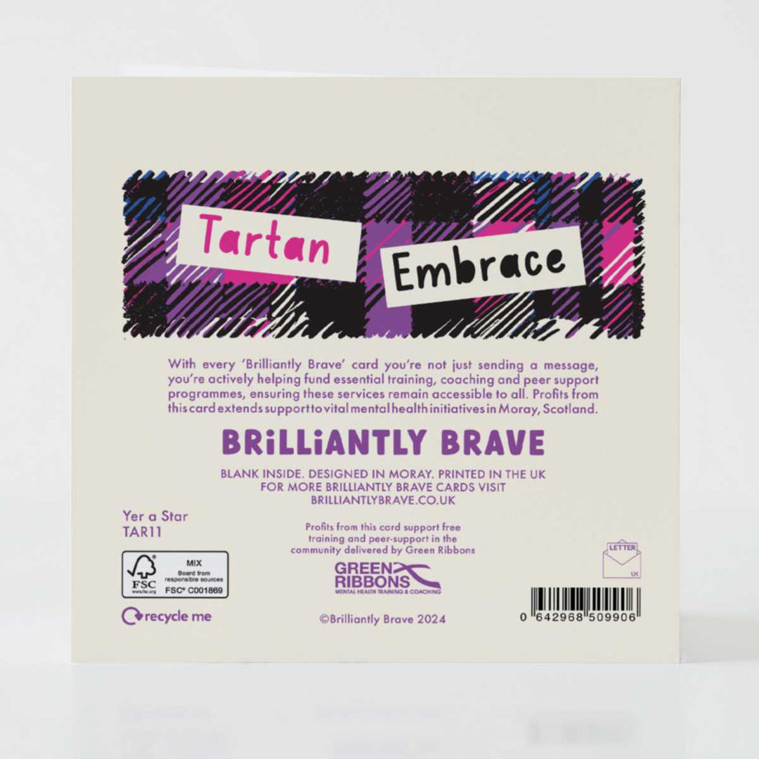 Yer a Star - Back of the card with elegant design and thoughtful Scottish charm.