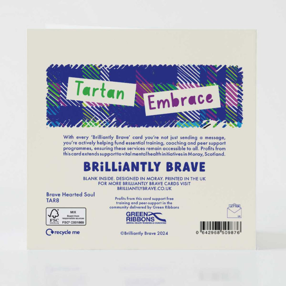 Brave Hearted Soul - Back of the card with subtle design details and meaningful text.