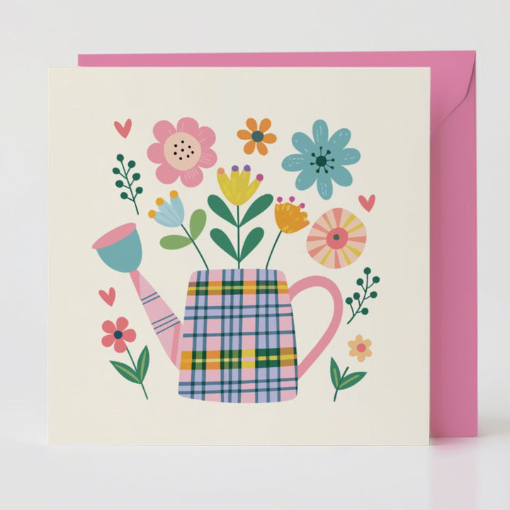 Tartan Pop Teapot 1 - Appreciation card with matching envelope to share warmth and joy.