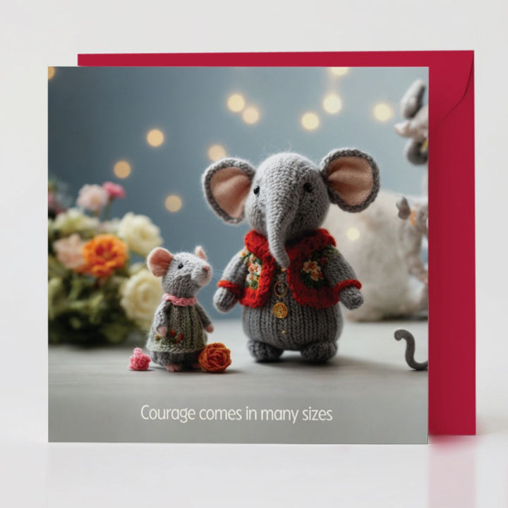 The Size of Courage - Strength-focused card with matching envelope to uplift someone special.