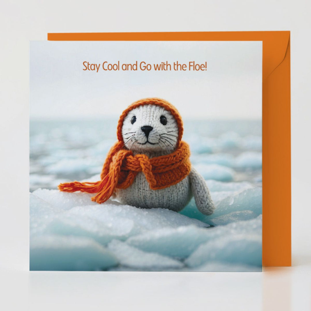 Go with the Floe - Calm-inspired card with matching envelope for thoughtful encouragement.